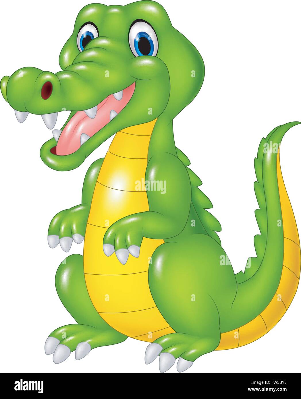 Cartoon cute crocodile Stock Vector