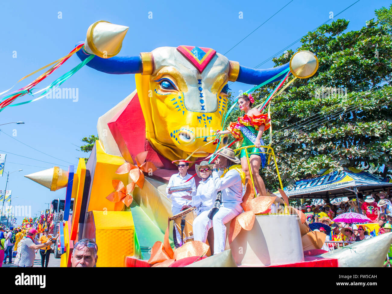 Float parade in the Barranquilla Carnival in Barranquilla , Colombia Stock Photo