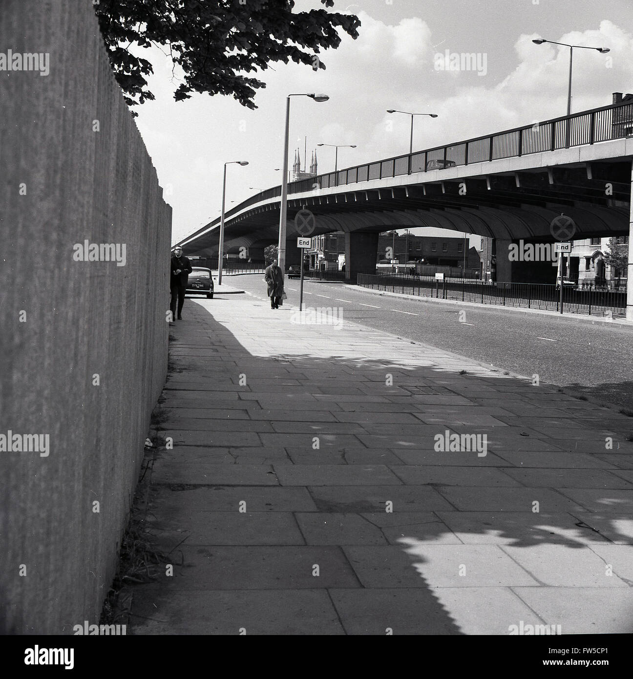 1960s historical view of the hammersmith flyover, Hammersmith, London