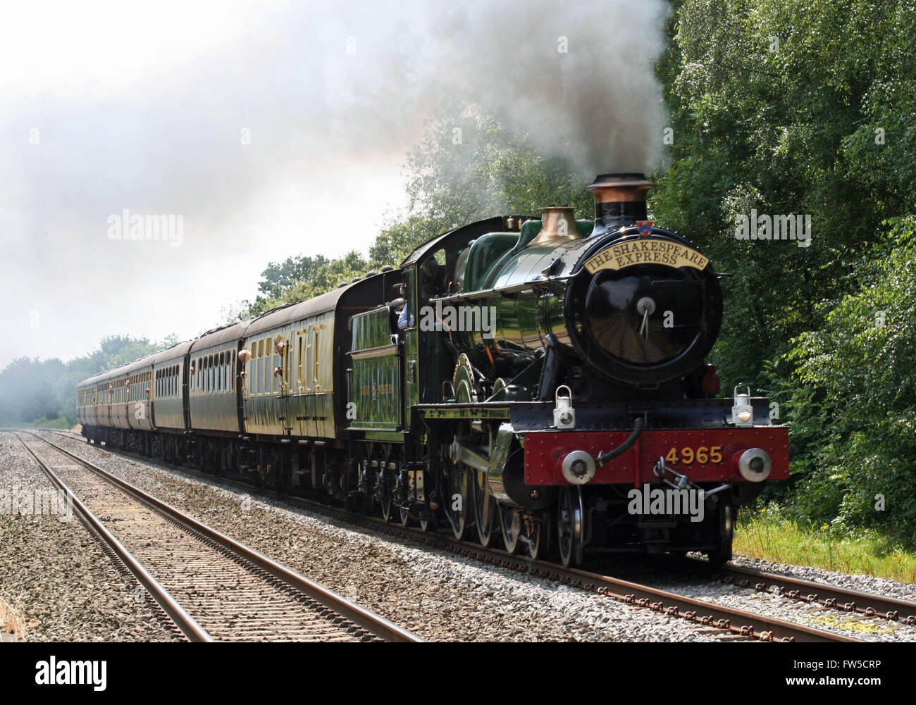 The Shakespeare Express approaching Lapworth heading for Birmingham Stock Photo