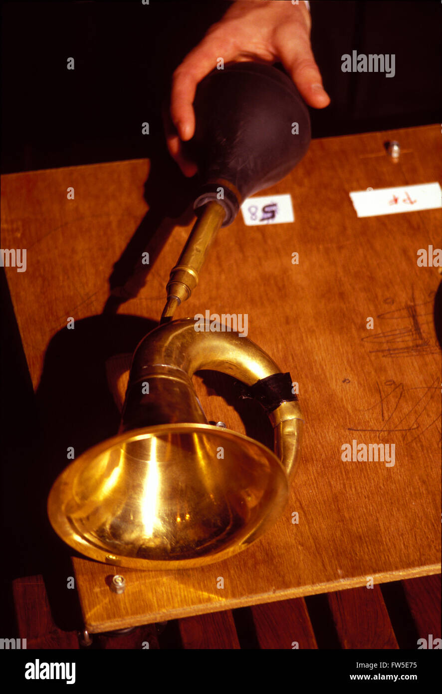 Car horn / motor horn played by Kevin Hathway Stock Photo Alamy