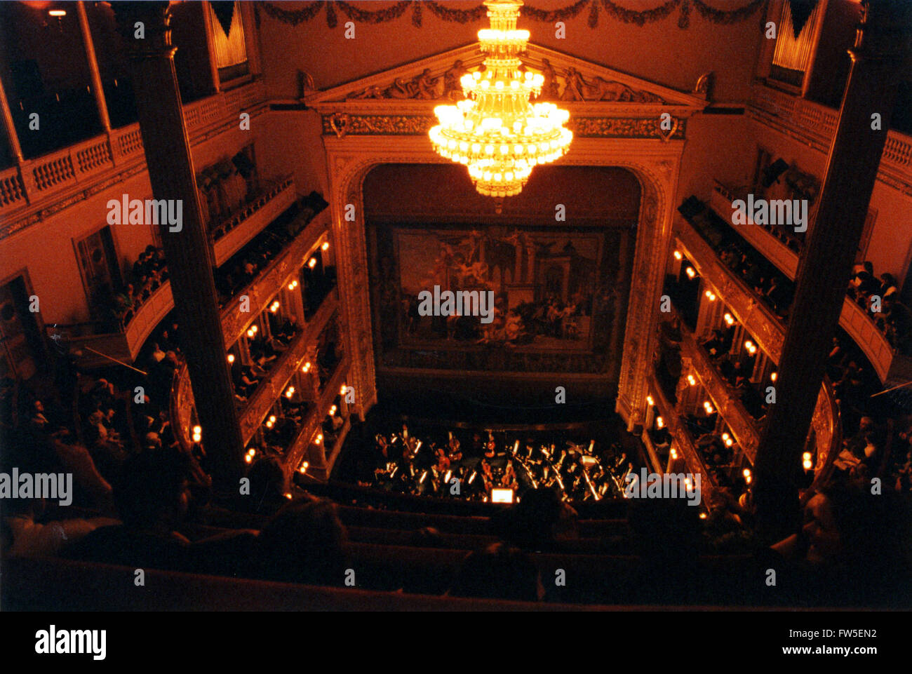 Prague National Theatre Interior View From The Gods - 