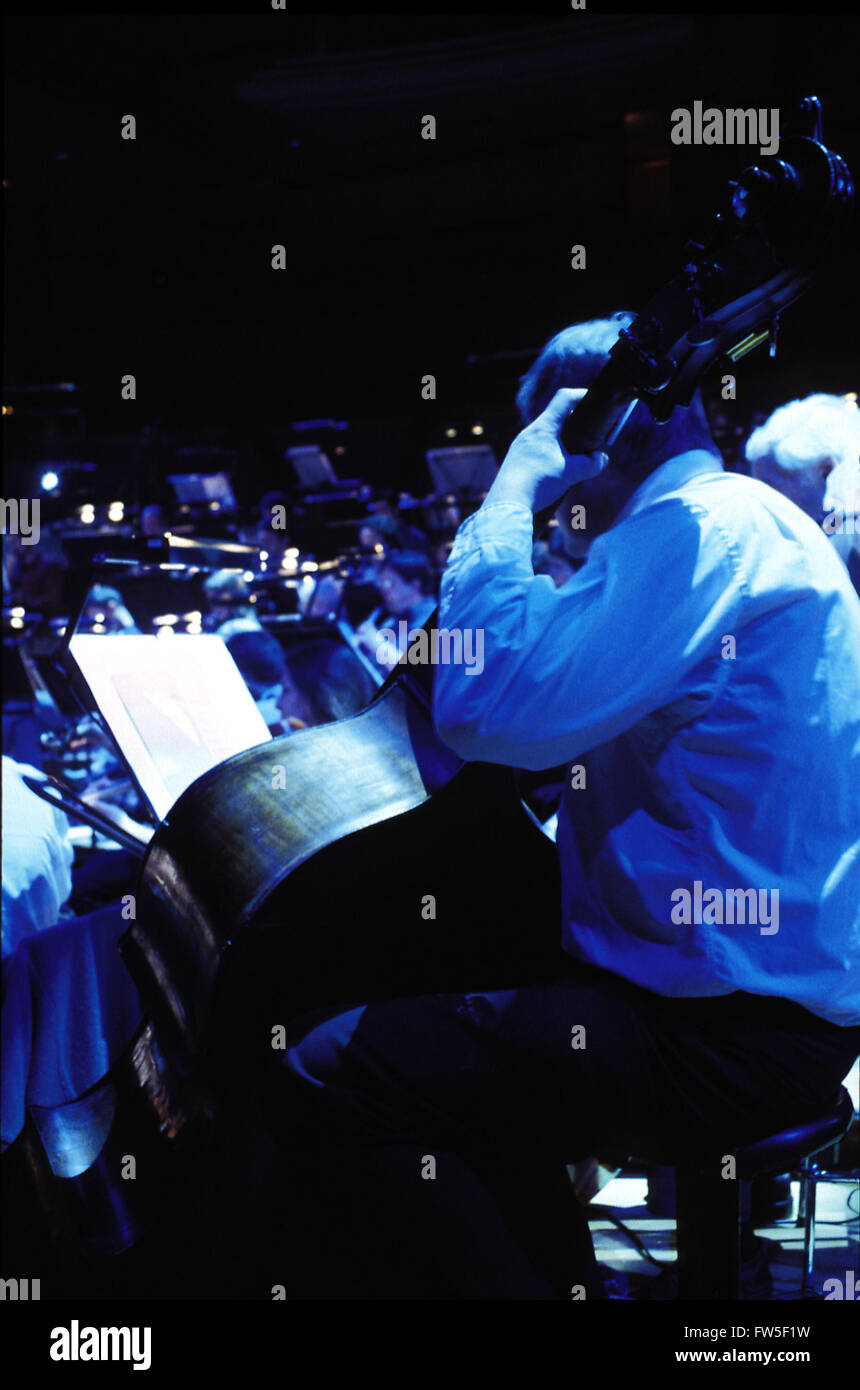 Double bass player in orchestra hires stock photography and images Alamy