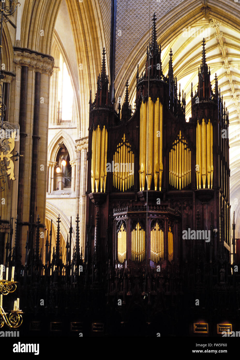 Organ with 5000 pipes at Lincoln Cathedral made by Father Henry