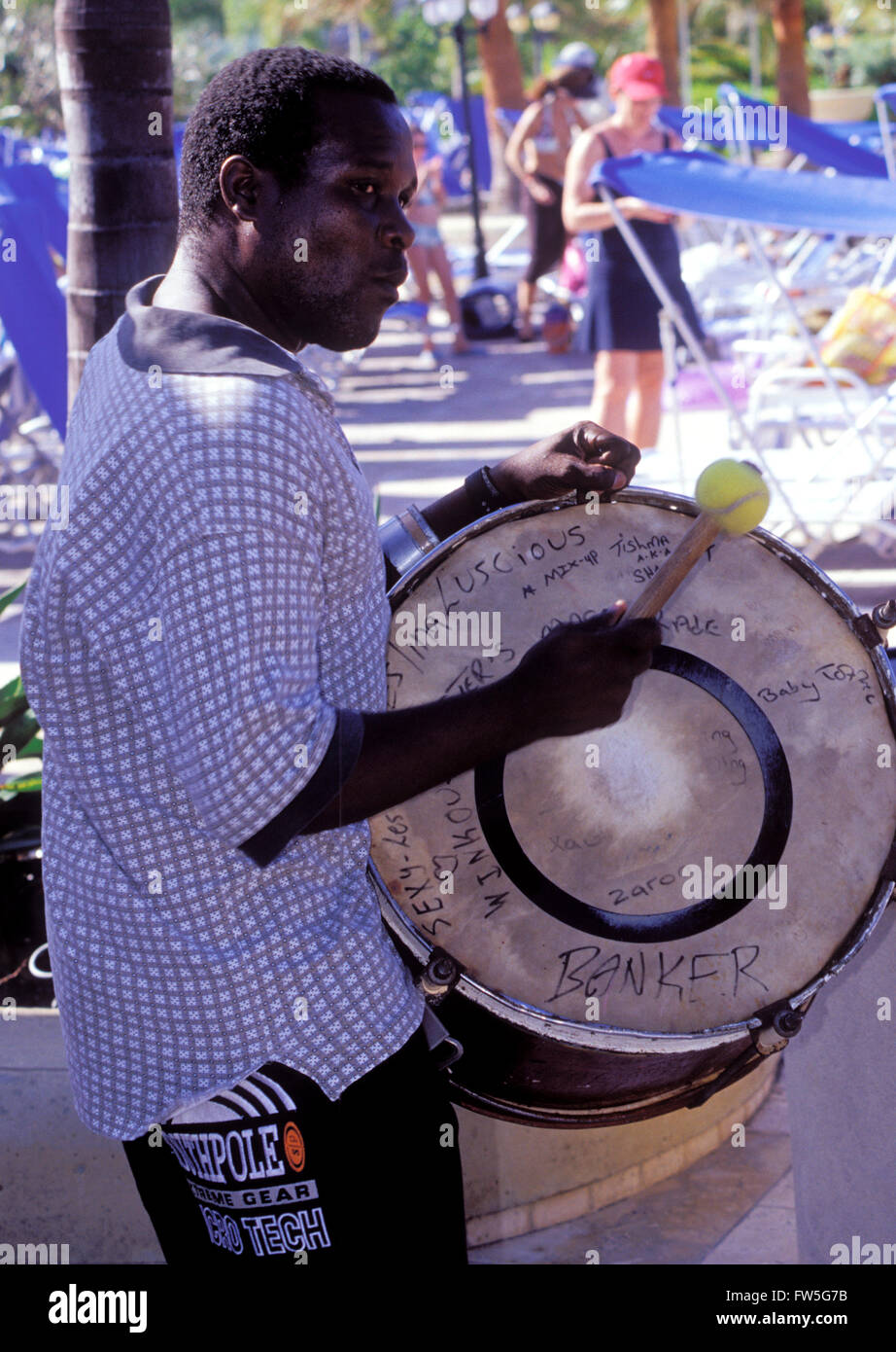 Bass Drum man playing the percussion instrument for Christmas
