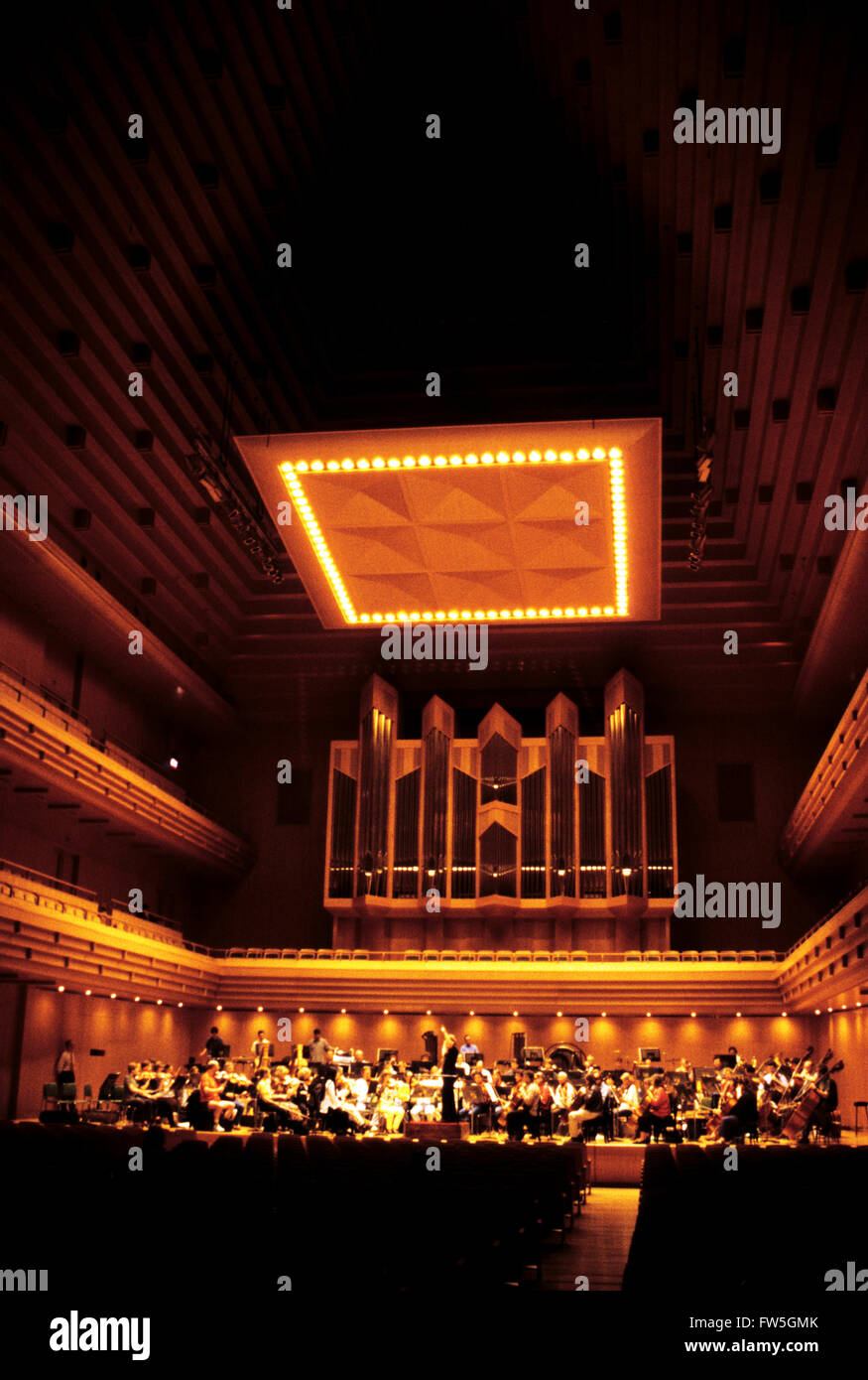 Tokyo Opera City -Auditorium    Takemitsu Memorial Hall    & Philharmonia in Rehearsal Stock Photo