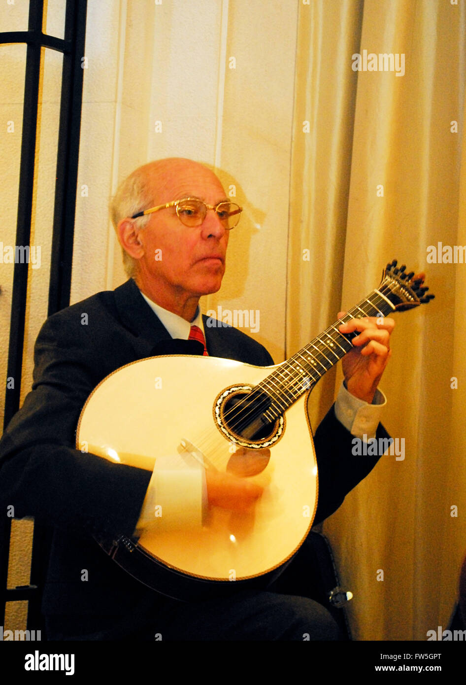 Portuguese guitar, played for Fado music. Madeira Stock Photo - Alamy