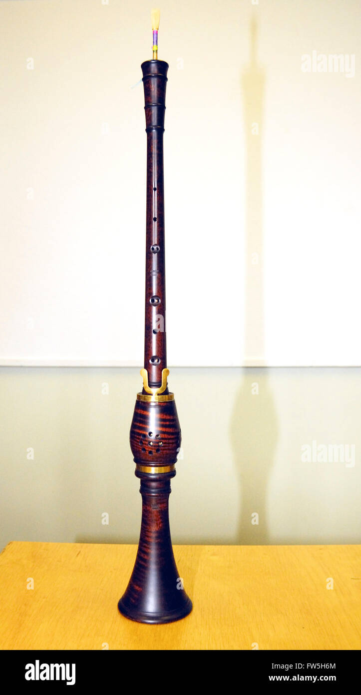 Deutsche Schalmei, renaissance , baroque shawm, brass bell, by Guntram Wolf Stock Photo