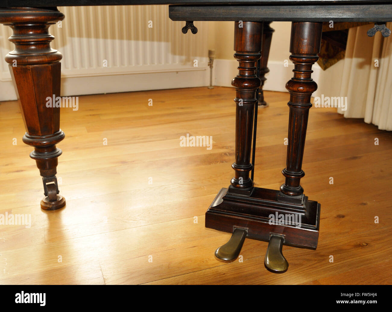Bechstein pedals, lyre, leg of Bechstein Model A grand piano, pre 1900 Stock Photo Alamy
