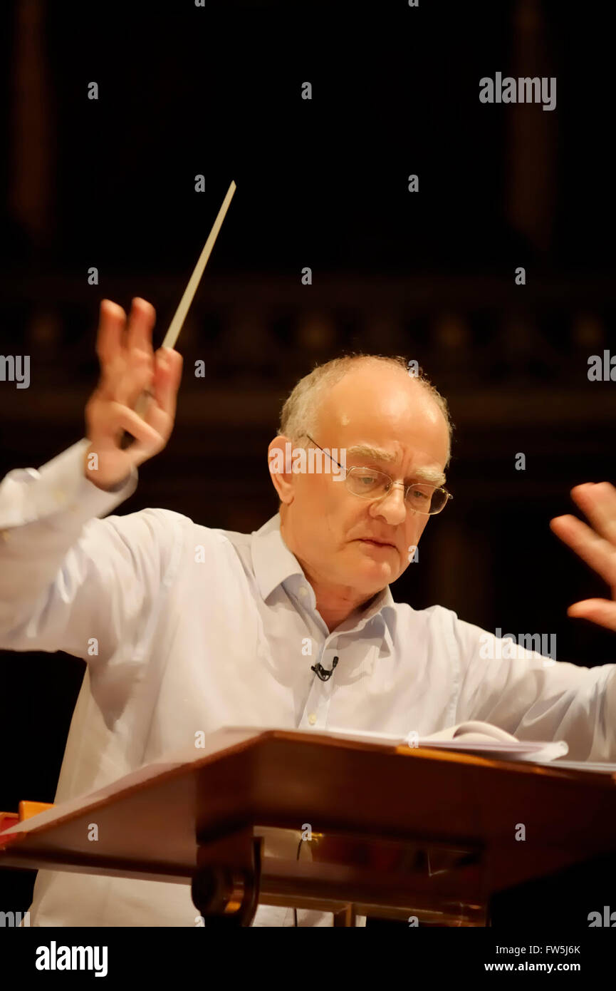 John Rutter, composer and editor, conducting his Requiem in the Royal