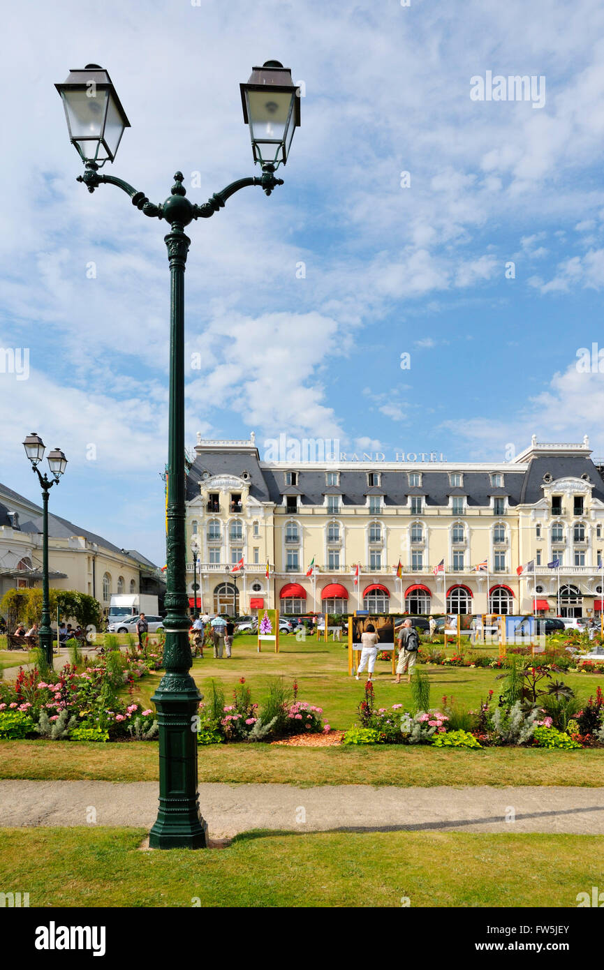 Grand Hotel, Cabourg, Normandy,  the inspiration for 'Balbec' in Proust 's writing. Valentin Louis Georges Eugéne Marcel Proust, French novelist, essayist and critic, best known as the author of 'Ë la recherche du temps perdu' (In Search of Lost time).  10 July 1871 - 18 November 1922. Stock Photo