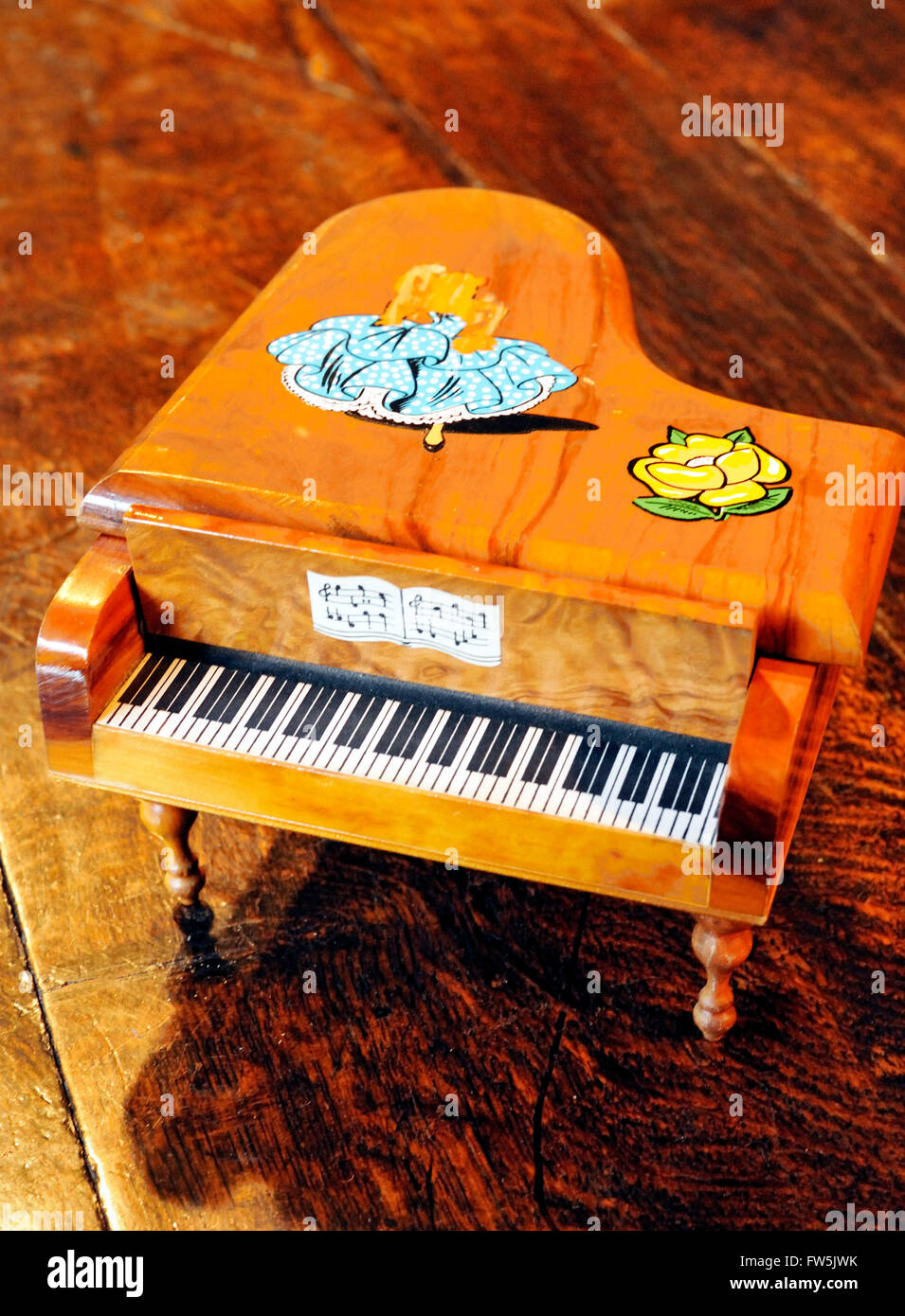 modern Swiss musical box in form of a grand piano. 'courtesy of The Collector Restorations & Co
