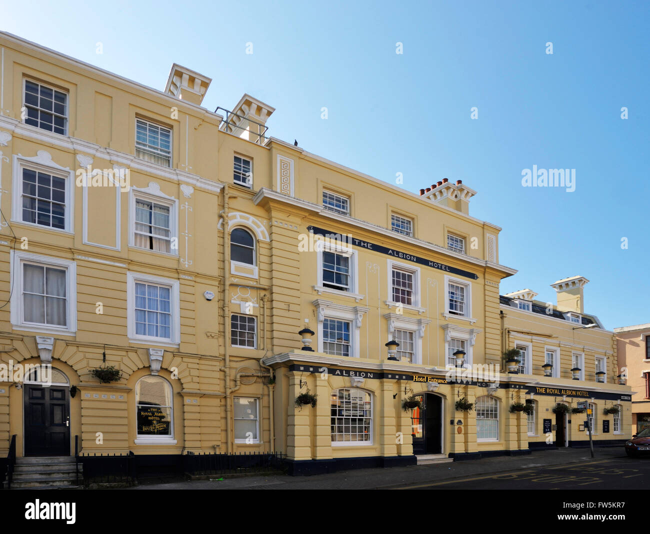 Albion Hotel, rear, High Street, Broadstairs, Kent, where English