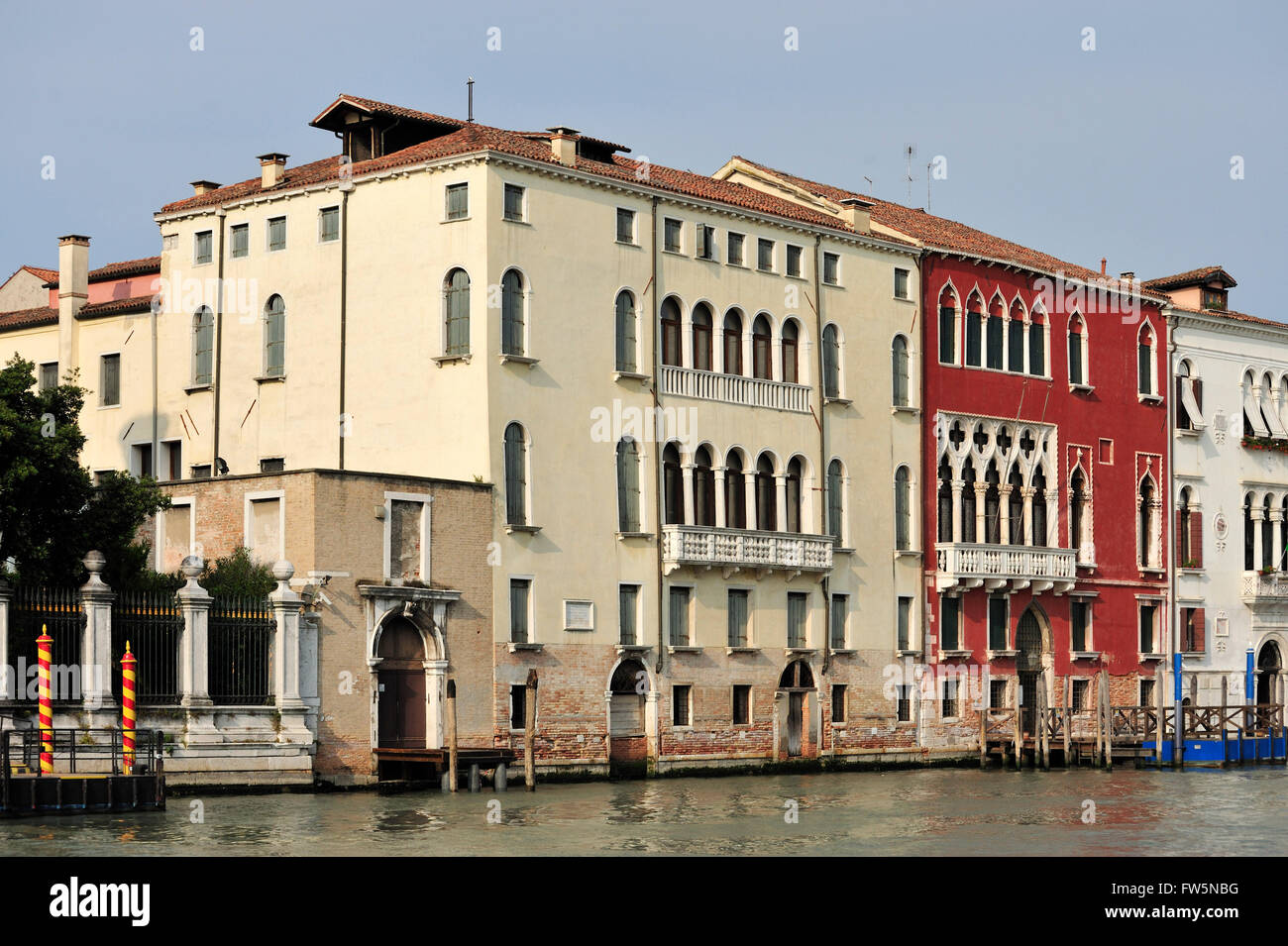Palazzo Marcello, Venice. The birthplace and family home, on the Grand Canal in the Canareggio district, of Venetian composers Benedetto Marcello (1686-1739), composer of cantatas, oratorios and sinfonias; and of his brother Alessandro Marcello (1669-1747) nobleman, poet, philosopher, mathematician and composer of concertos. Stock Photo