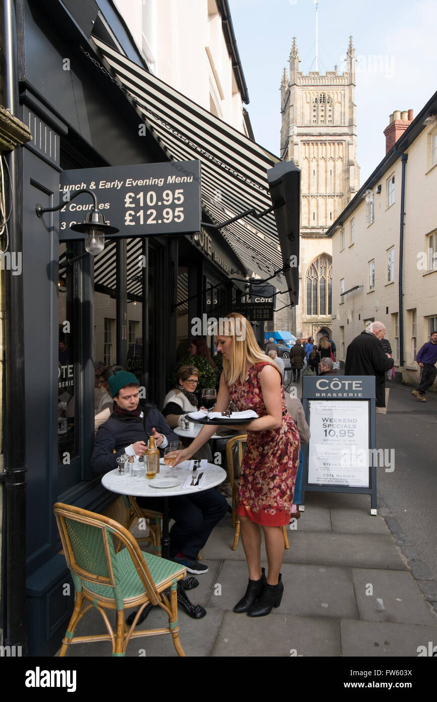 Cote, a modern, allday French brasserie in Black Jack Street, Cirencester, Gloucestershire, UK