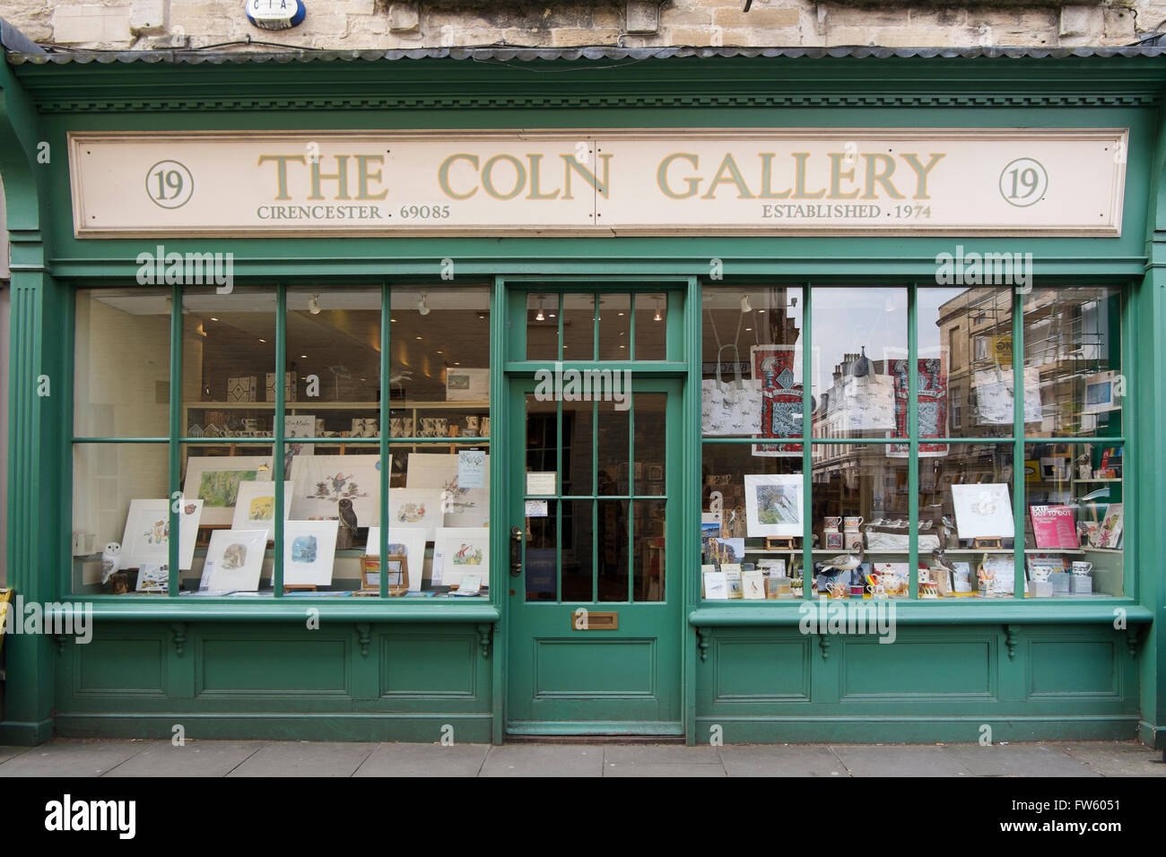 The Coln Gallery art materials shop in Black Jack Street, Cirencester, Gloucestershire, UK Stock Photo