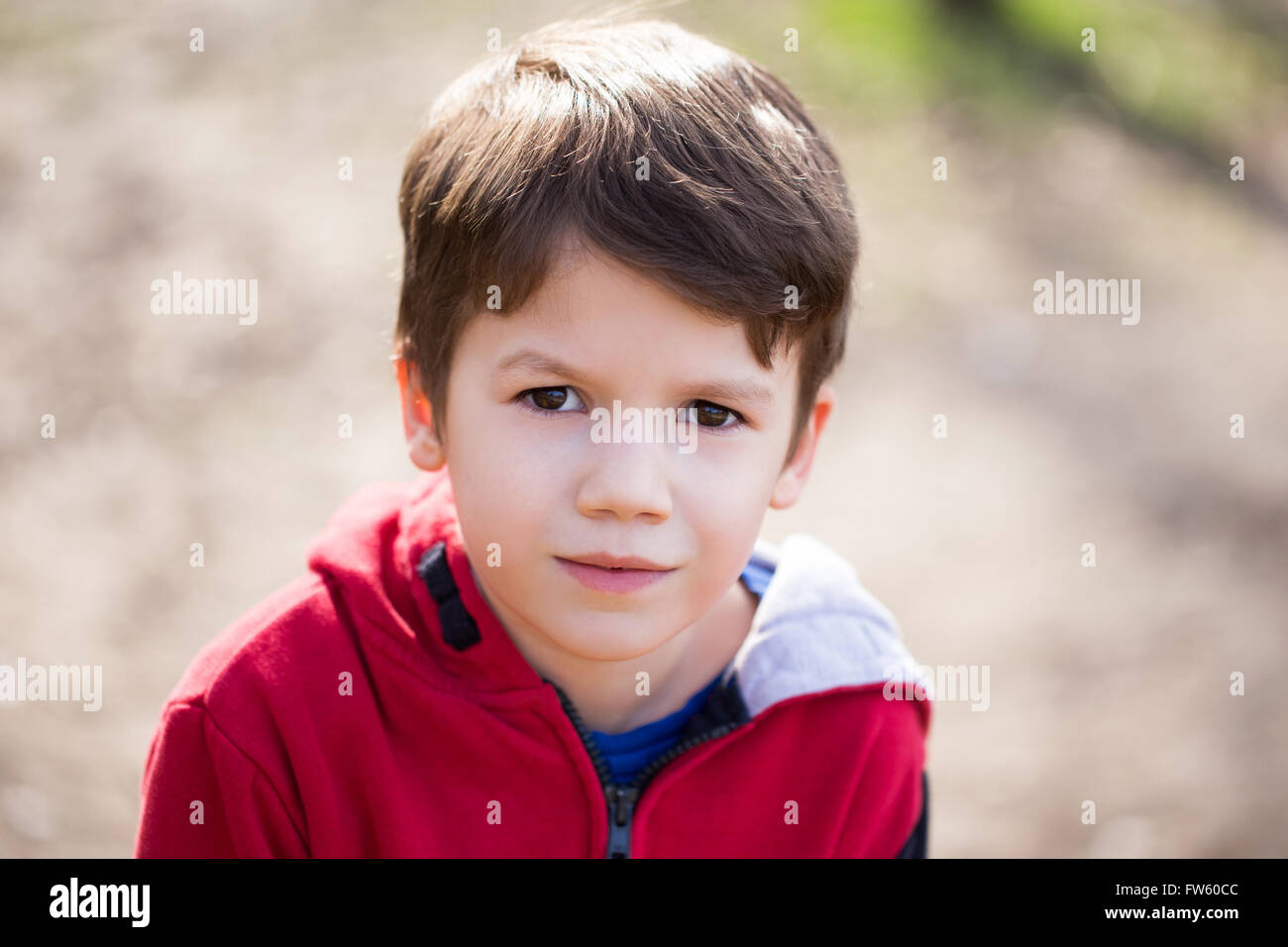 Little boy outdoor portrait at spring Stock Photo Alamy