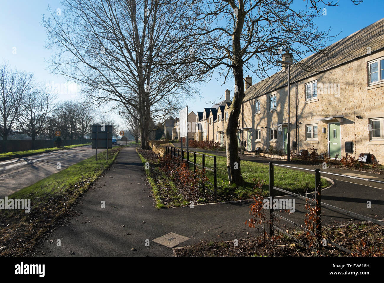 New housing development on Pips Field on the outskirts of Cotswold