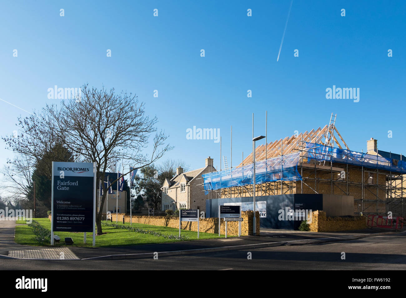 New housing development on Pips Field on the outskirts of Cotswold