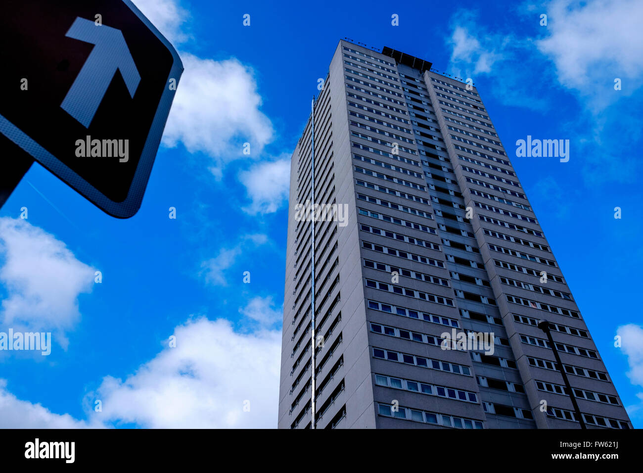 High rise flats in the centre of Birmingham, England UK Stock Photo