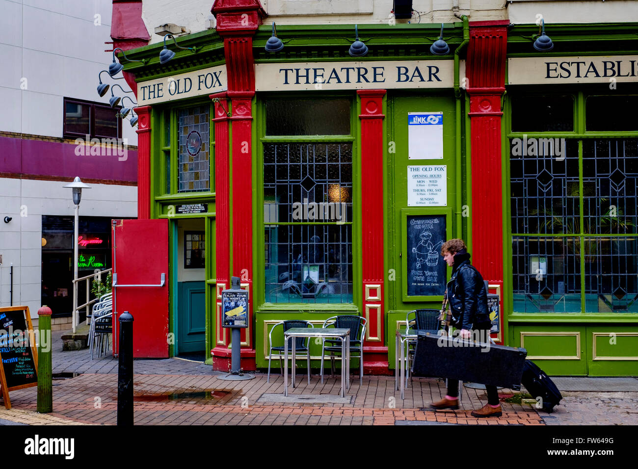 The Old Fox pub opposite the Hippodrome Theatre in Birmingham, England