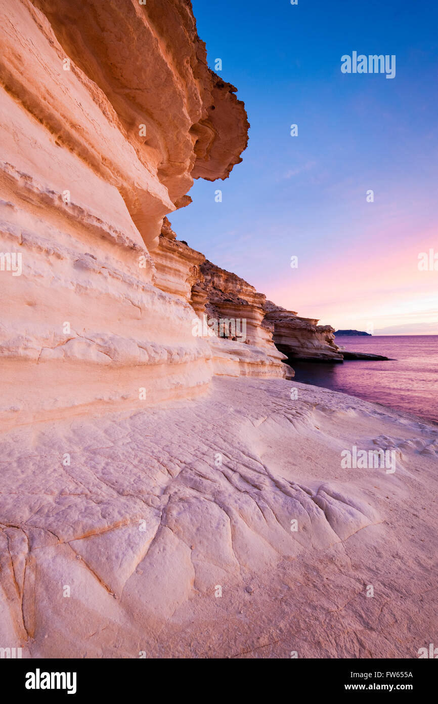 Coast in the Cabo de Gata-Níjar Natural Park, UNESCO Biosphere Reserve, Almería province, Andalucía, Spain Stock Photo