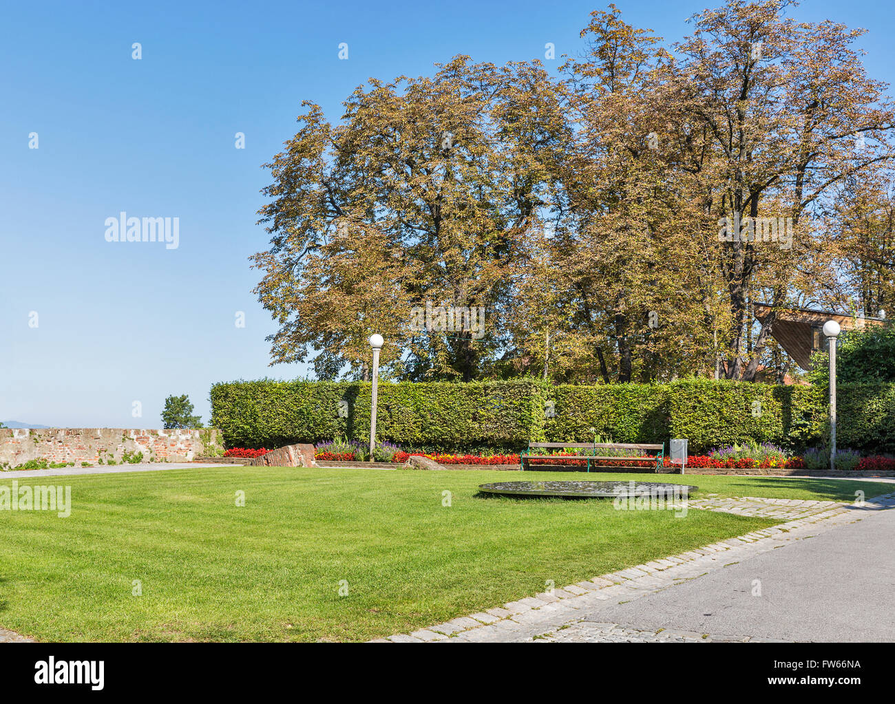 Schlossberg park autumn landscape in Graz, Austria Stock Photo - Alamy
