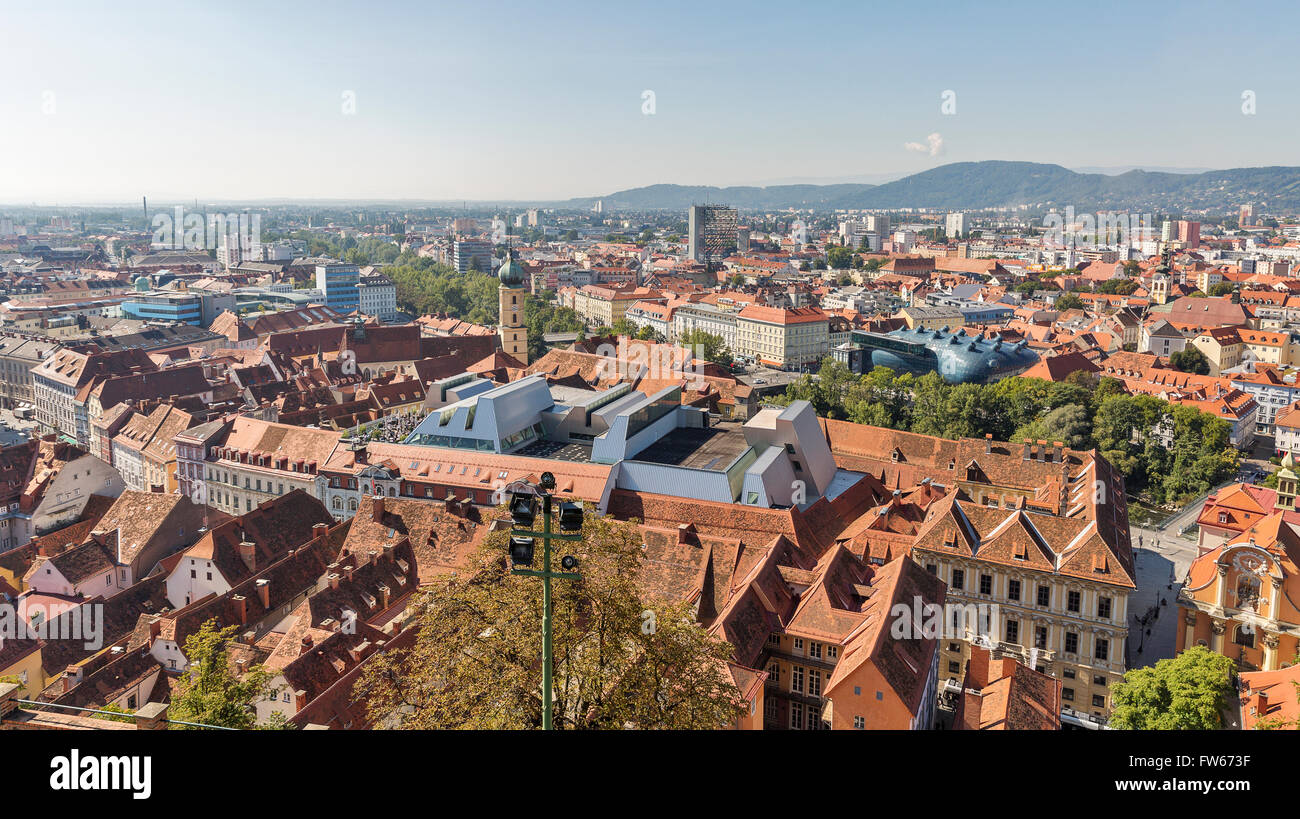 Graz aerial downtown cityscape, Austria Stock Photo - Alamy
