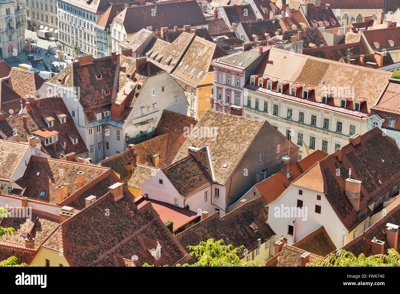 Graz aerial downtown cityscape, Austria Stock Photo - Alamy