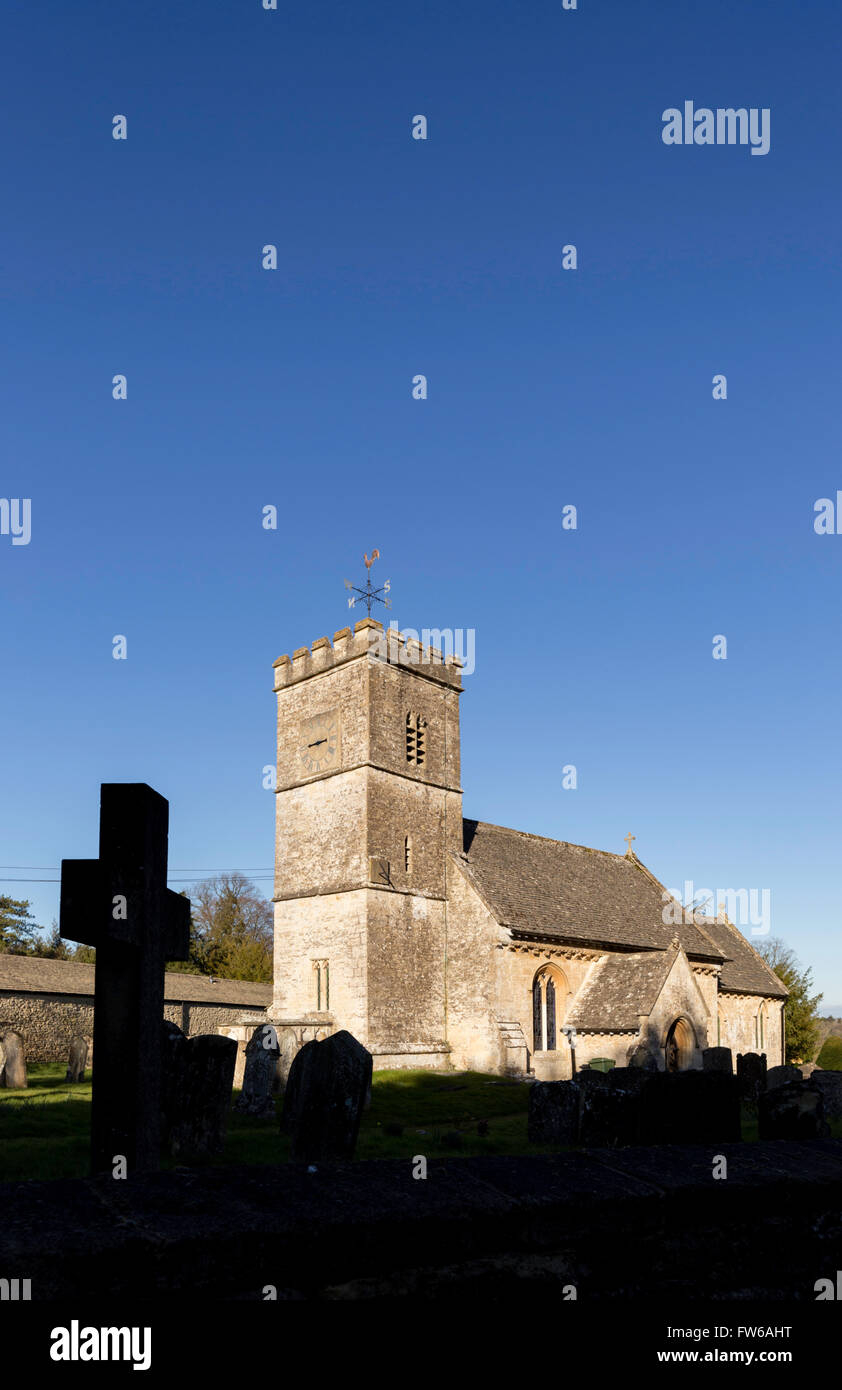 St Peter's Church, Farmington, Gloucestershire, England, UK Stock Photo