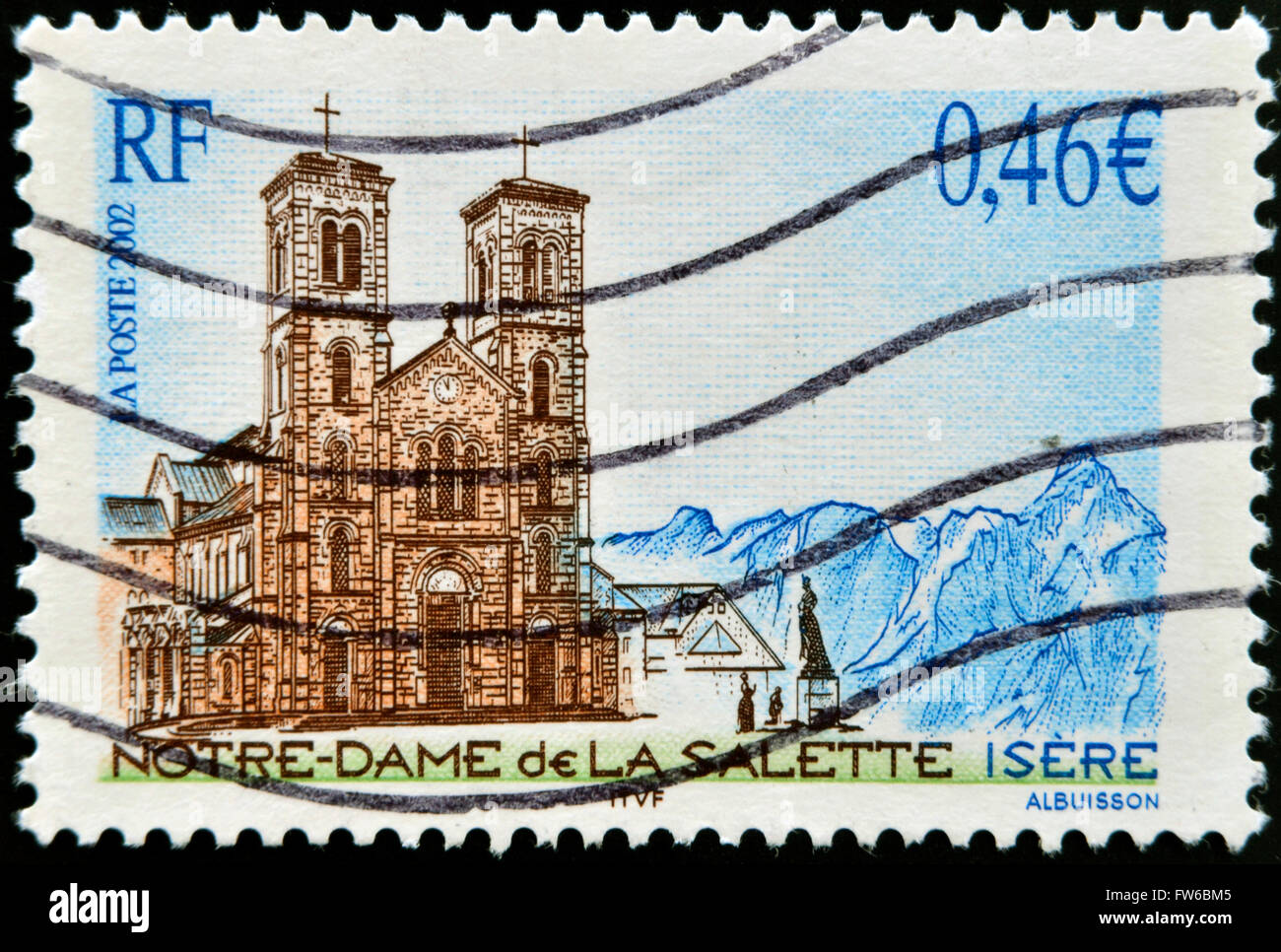 FRANCE CIRCA 2002 A stamp printed in France shows Notre Dame de la