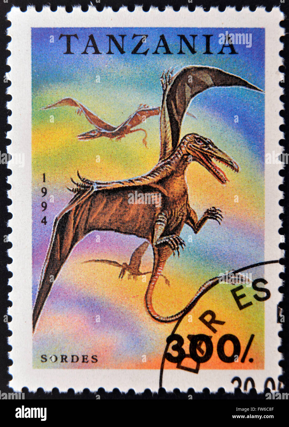 TANZANIA - CIRCA 1994: A stamp printed in Tanzania shows Sordes, circa 1994 Stock Photo
