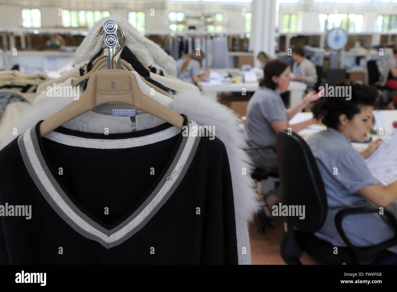 Brunello Cucinelli fashion designer and producer of cashmere clothing  portraited in his office in Solomeo factory, Province of Perugia, Italy  Credi Stock Photo - Alamy