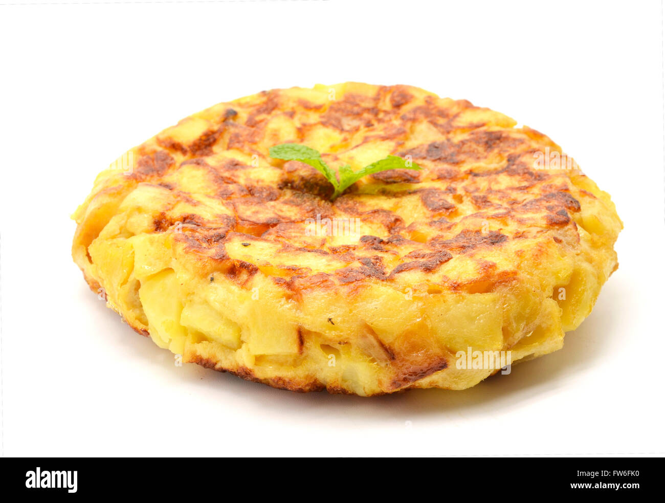 Spanish tortilla (omelet with potatoes and onions) Stock Photo