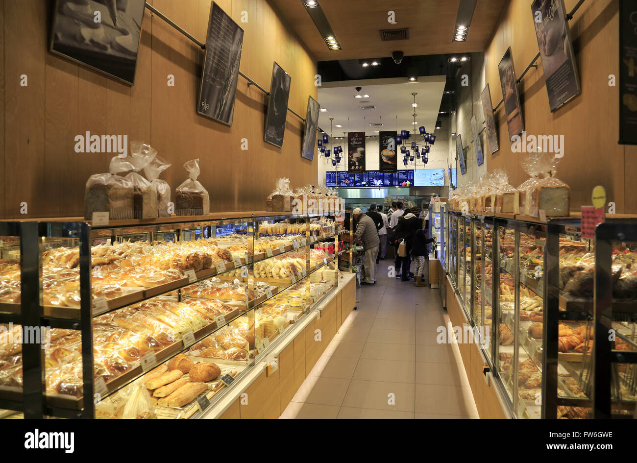 A Korean bakery in Koreatown, Midtown Manhattan, New York City, USA