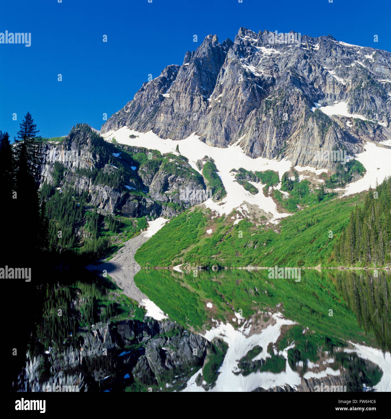 granite lake below A-peak in the cabinet mountains ...