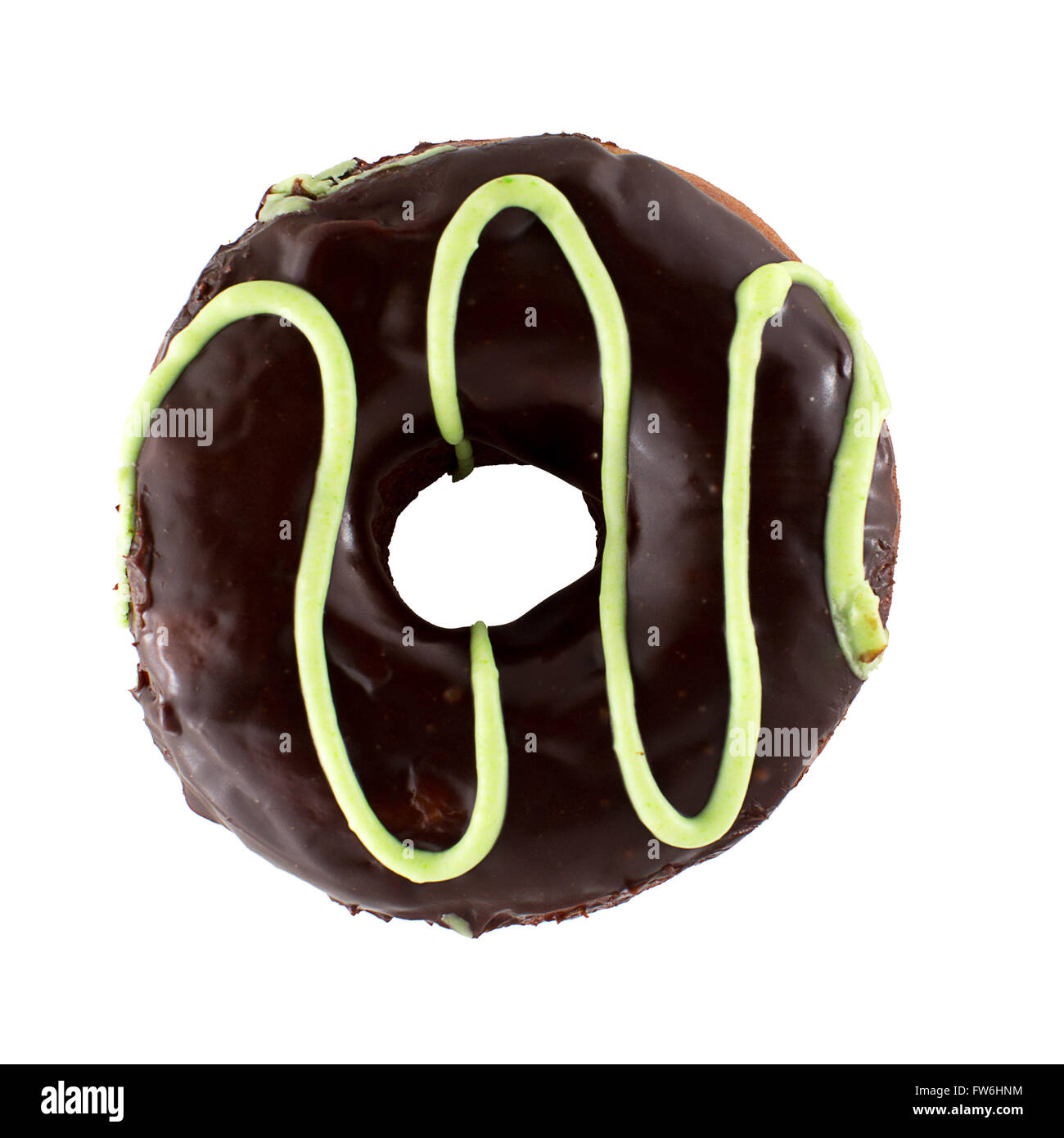 Chocolate donut isoalted on a white background Stock Photo - Alamy