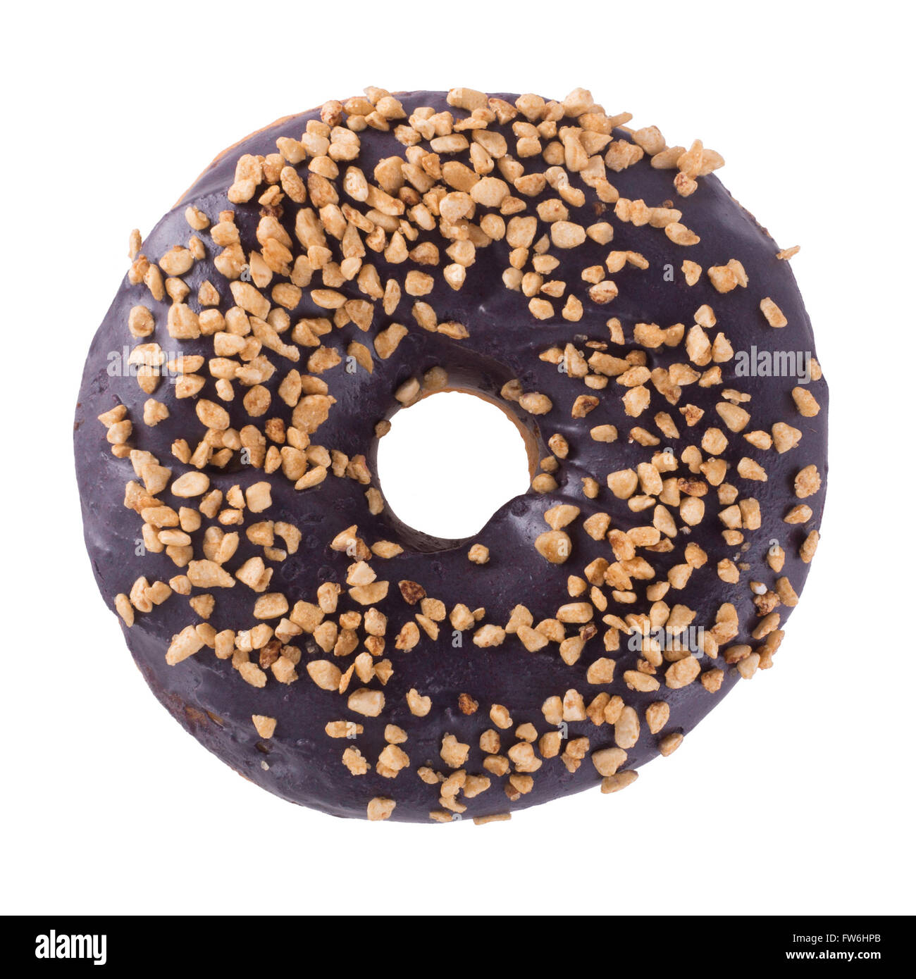 Blueberry donut with sprinkles Stock Photo