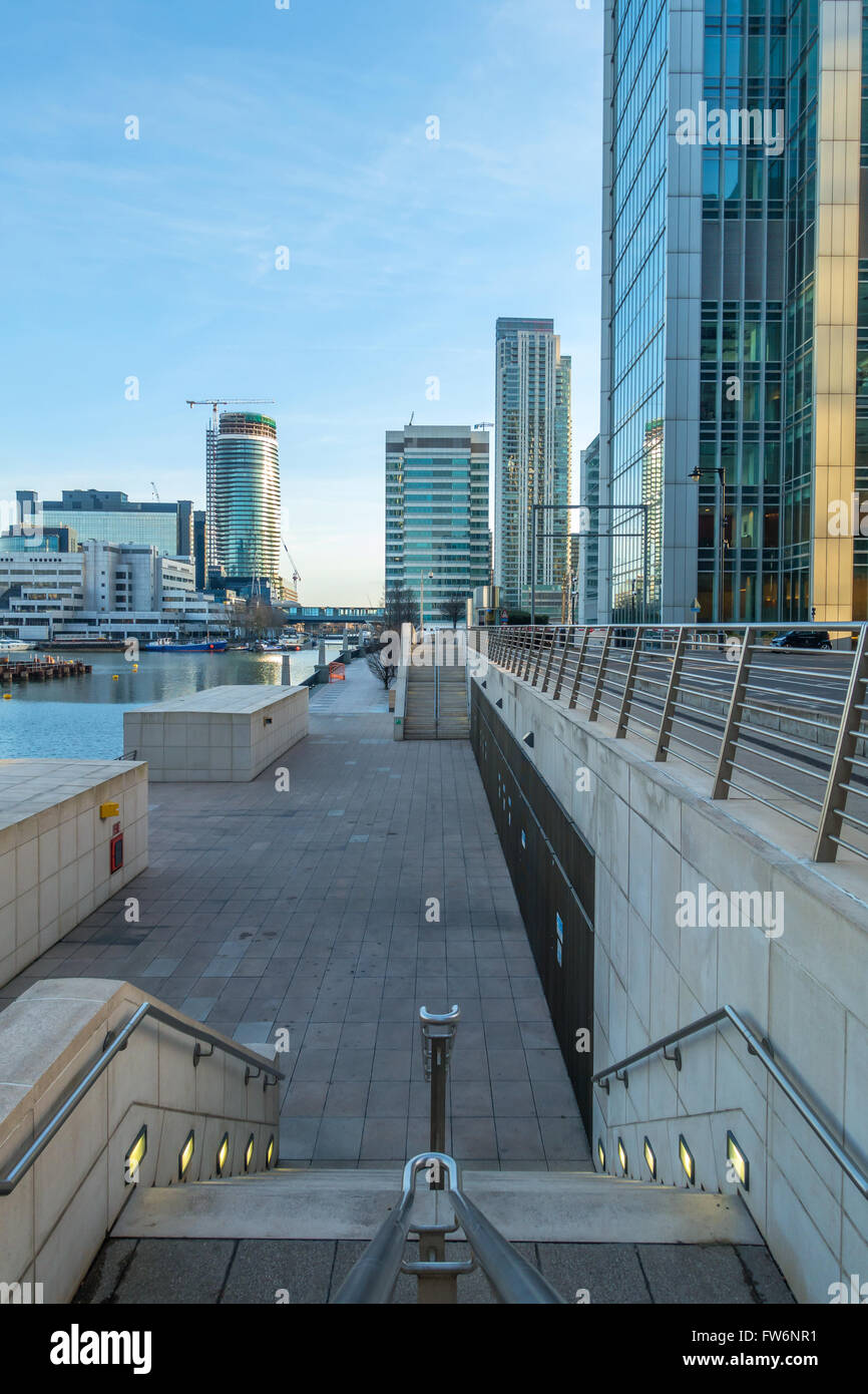 Urban London Canary wharf Docklands Stock Photo