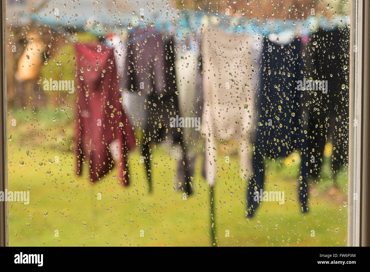 Bad timing washing out to dry on rotary drier is soaked as it showers