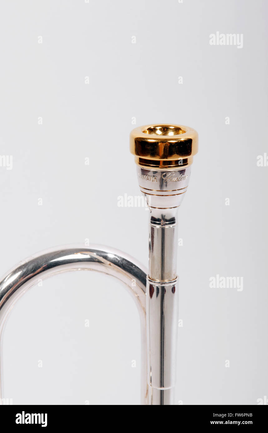 Generic - Yamaha trumpet close up of mouthpiece Stock Photo