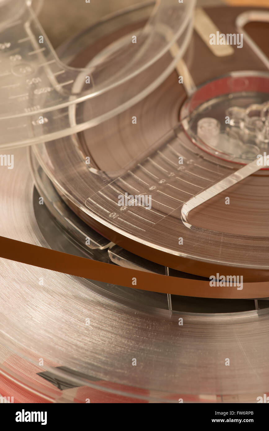 Analogue old fashioned not digital reel to reel tape sound