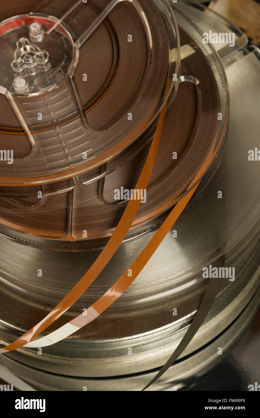 Analogue old fashioned not digital reel to reel tape sound