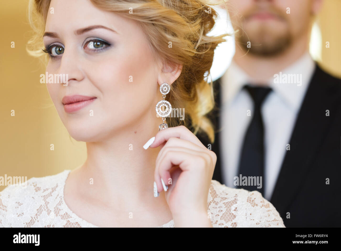 Beautiful bride groom hugging hi-res stock photography and images - Alamy