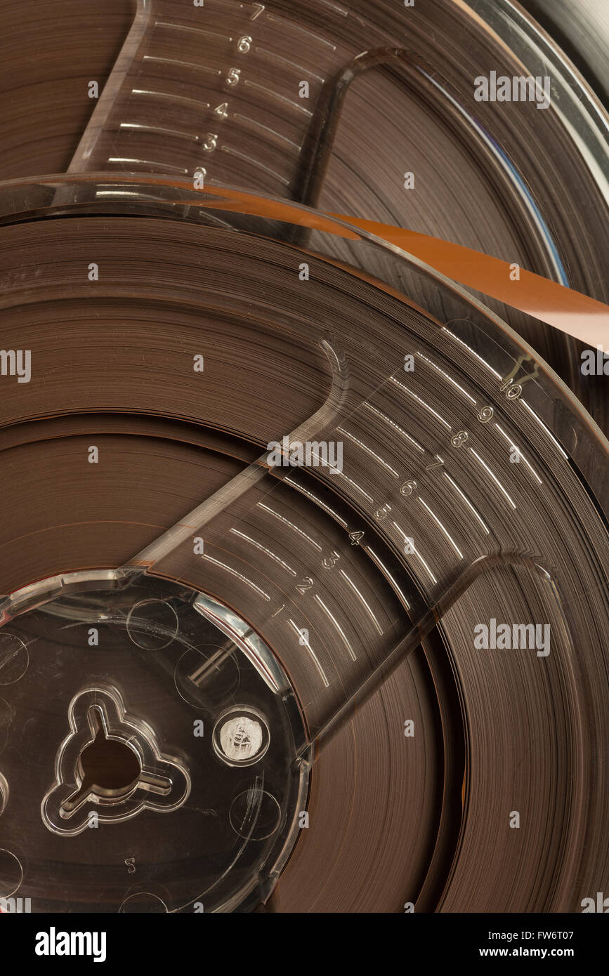 Analogue old fashioned not digital reel to reel tape sound