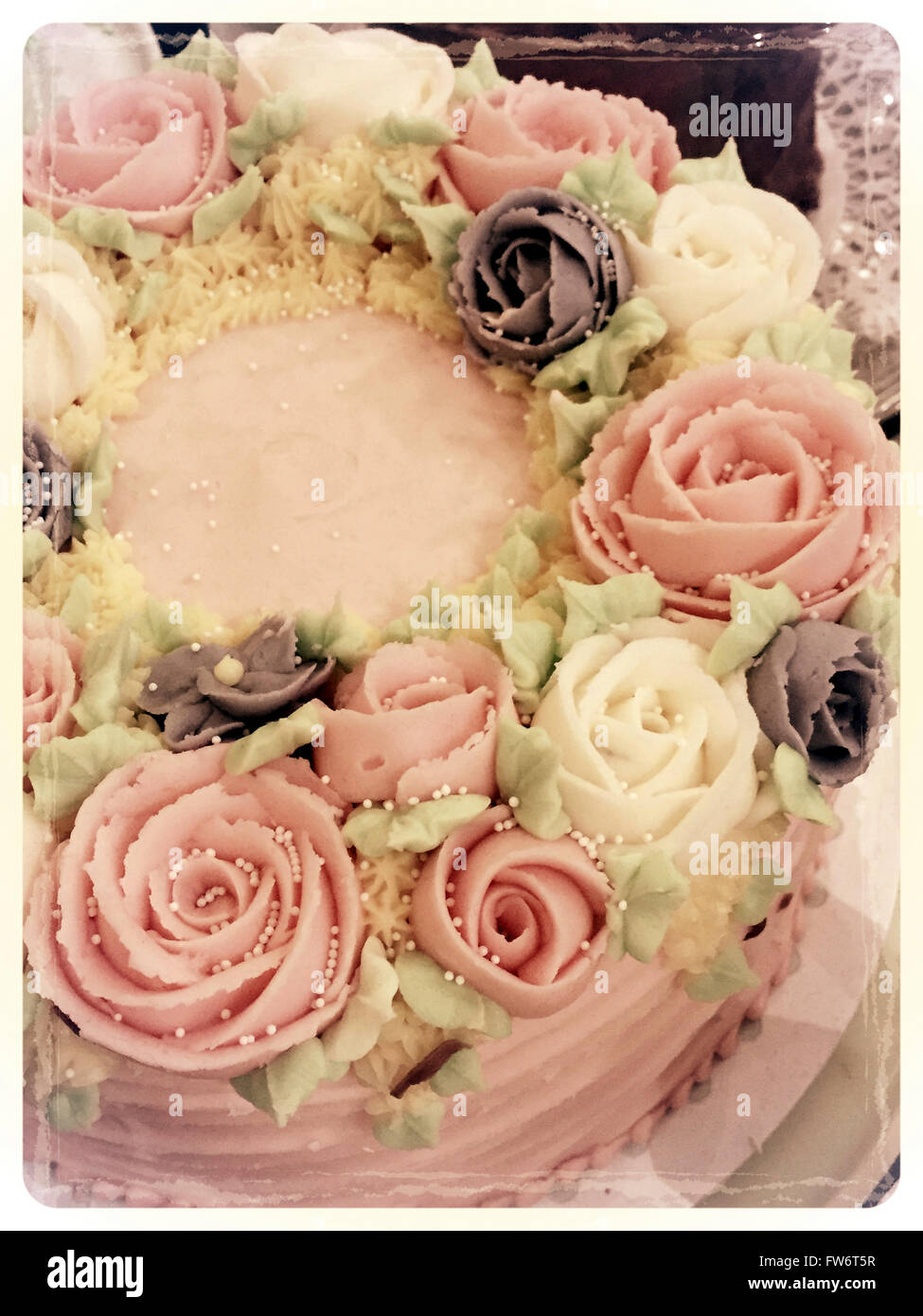 Beautiful Cake Frosting Stock Photo