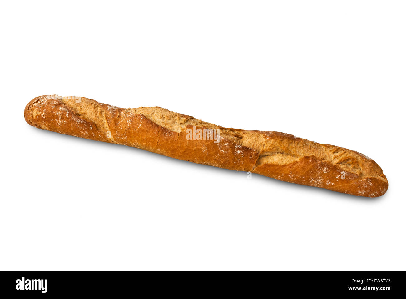 French loaf isolated on a white background Stock Photo Alamy