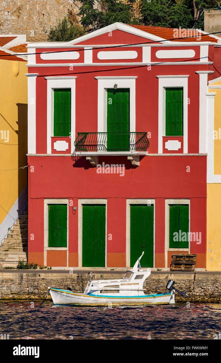 Traditional architectural house in Symi island Greece Stock Photo Alamy