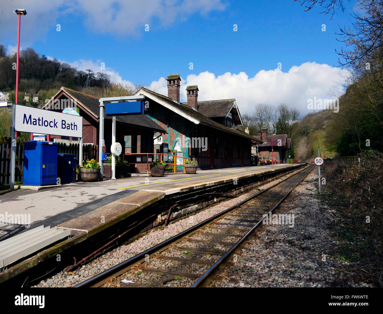Railway Station at Matlock Bath Peak District National Park, Derbyshire