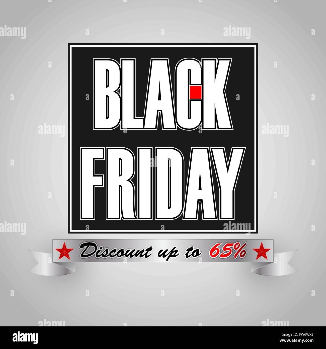 Black Friday Advertise Design With Silver Banner Business